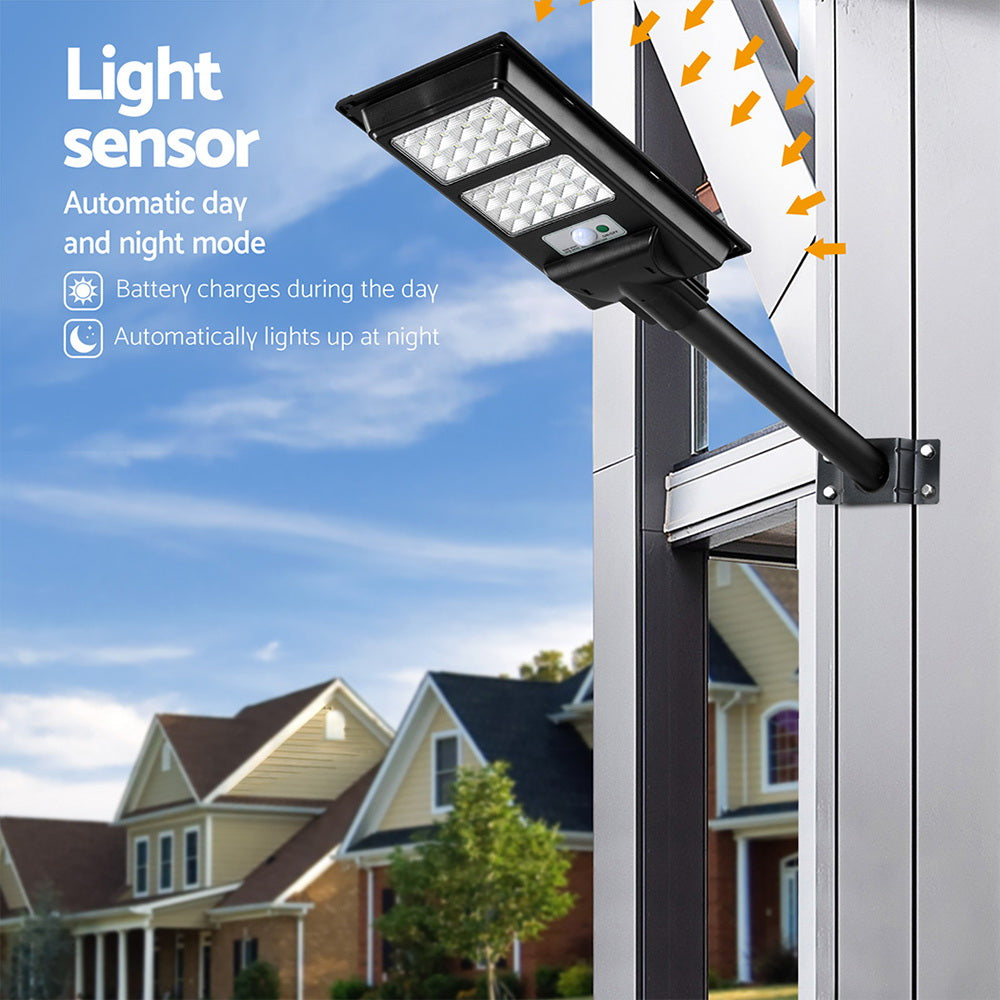Leier 160 LED Solar Street Light Flood Motion Sensor Remote - ShopFrenzy