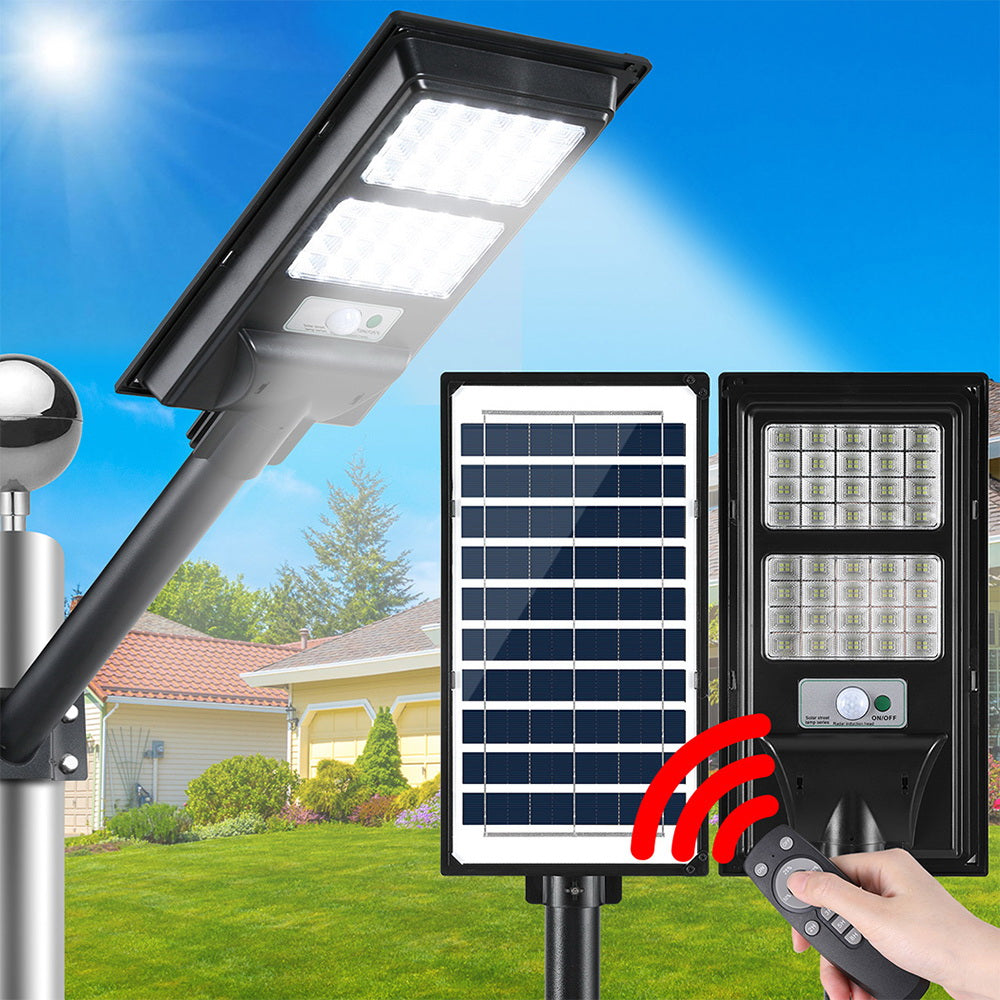 Leier 160 LED Solar Street Light Flood Motion Sensor Remote - ShopFrenzy