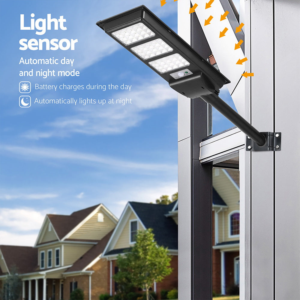 Leier 240 LED Solar Street Light Flood Motion Sensor Remote - ShopFrenzy