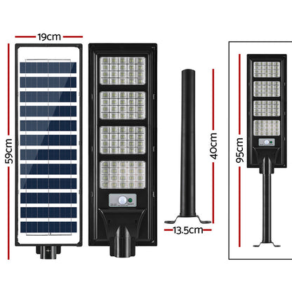 Leier 320 LED Solar Street Light Flood Motion Sensor Remote - ShopFrenzy