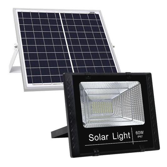 Leier 80 LED Solar Street Light 60W Flood Motion Sensor Remote Outdoor Wall Lamp - ShopFrenzy