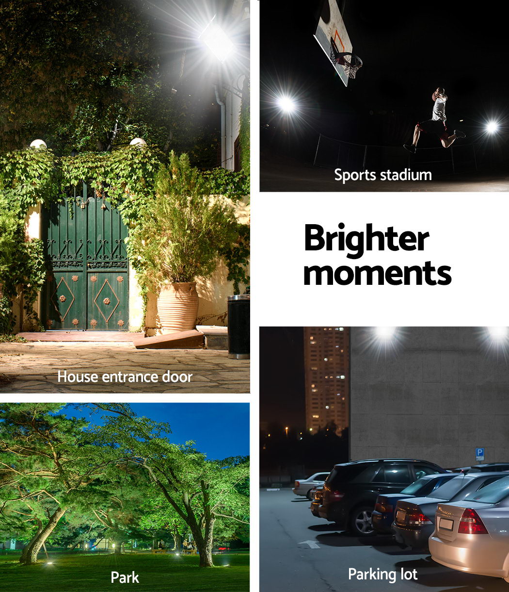 Leier 80 LED Solar Street Light 60W Flood Motion Sensor Remote Outdoor Wall Lamp - ShopFrenzy