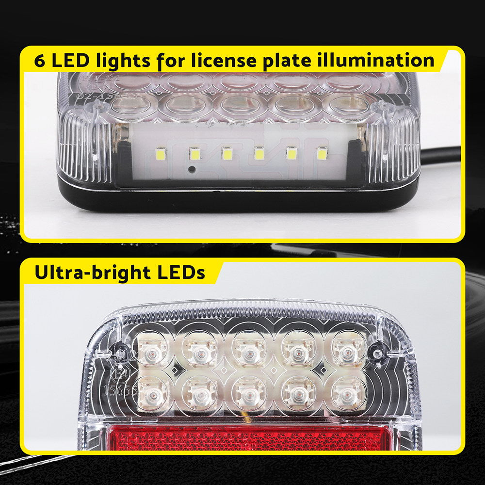 Giantz Pair 26 LED Tail Lights Stop Reverse Indicator 12V Ute Trailer Truck - ShopFrenzy
