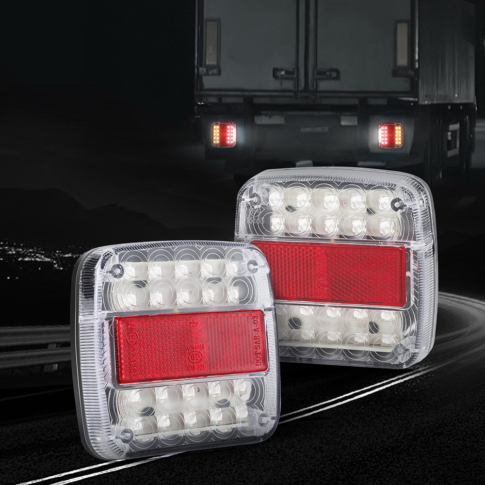 Giantz Pair 26 LED Tail Lights Stop Reverse Indicator 12V Ute Trailer Truck - ShopFrenzy