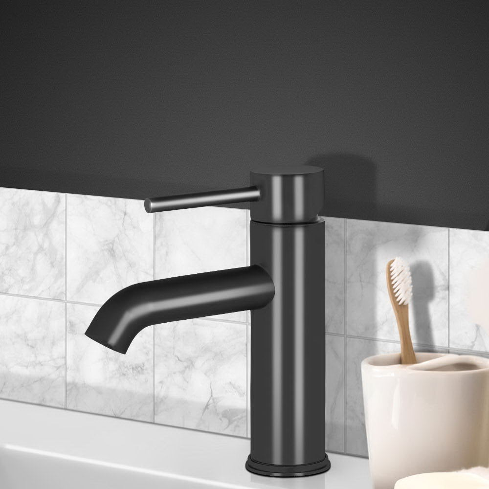 Cefito Bathroom Basin Mixer Tap Round Brass Faucet Vanity Laundry Black - ShopFrenzy