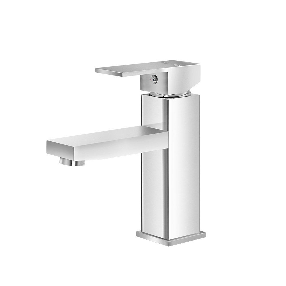 Cefito Bathroom Basin Mixer Tap Square Faucet Vanity Laundry Chrome - ShopFrenzy