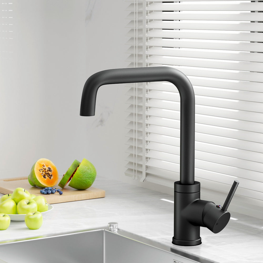 Cefito Kitchen Mixer Tap Mixer Rectangle Sink Faucet Basin Laundry Black - ShopFrenzy