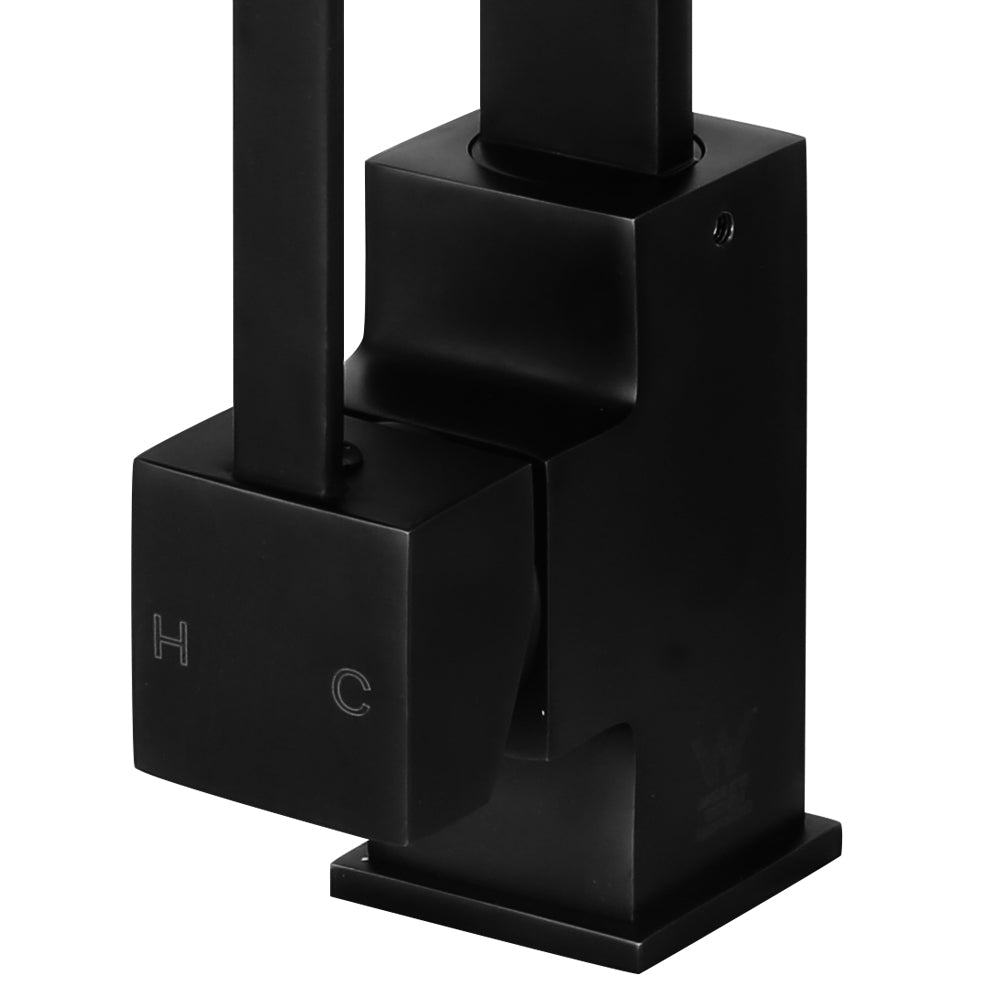 Cefito Kitchen Mixer Tap Mixer Square Sink Faucet Basin Laundry Black - ShopFrenzy
