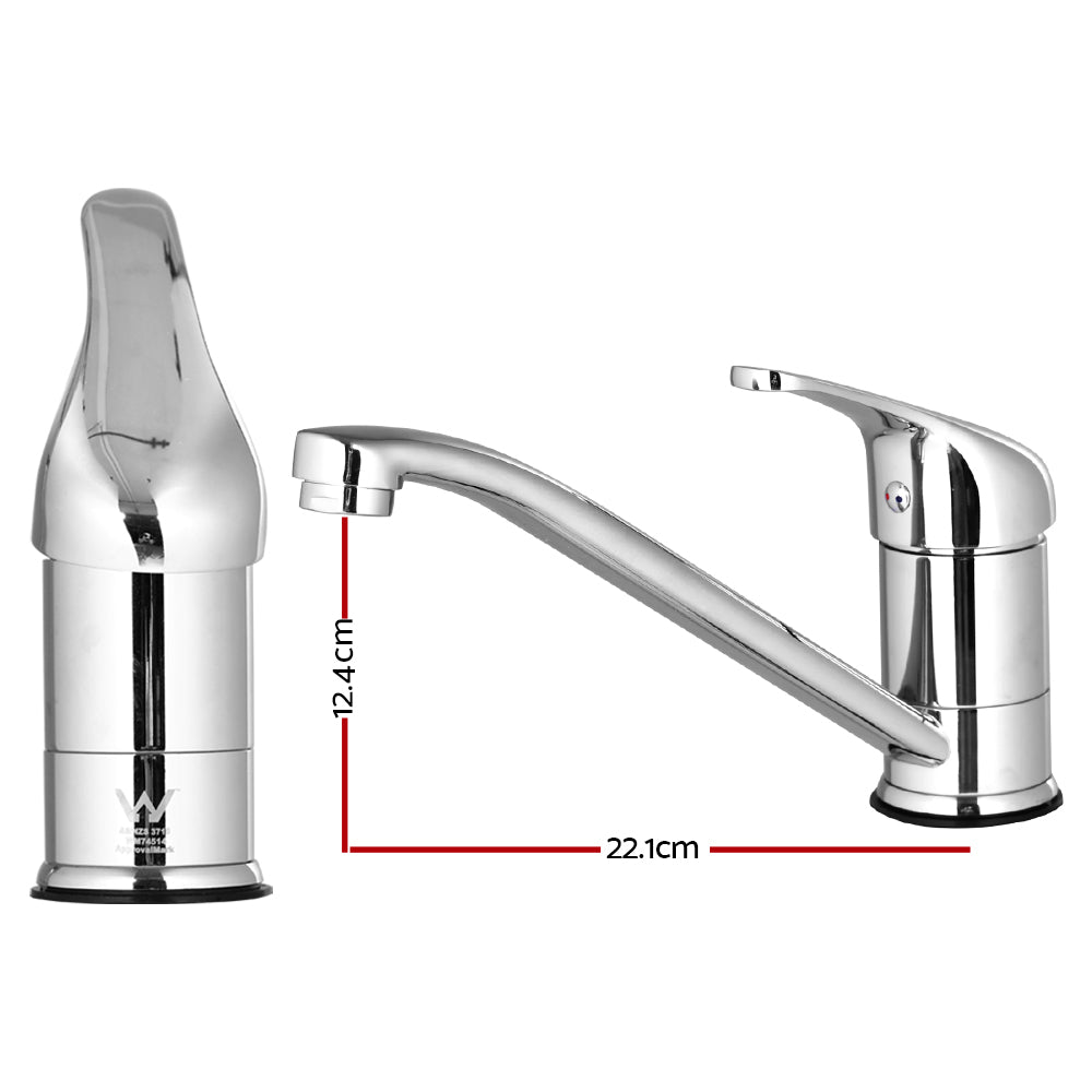 Cefito Kitchen Mixer Tap Mixer Long Spout Sink Faucet Basin Laundry Chrome - ShopFrenzy