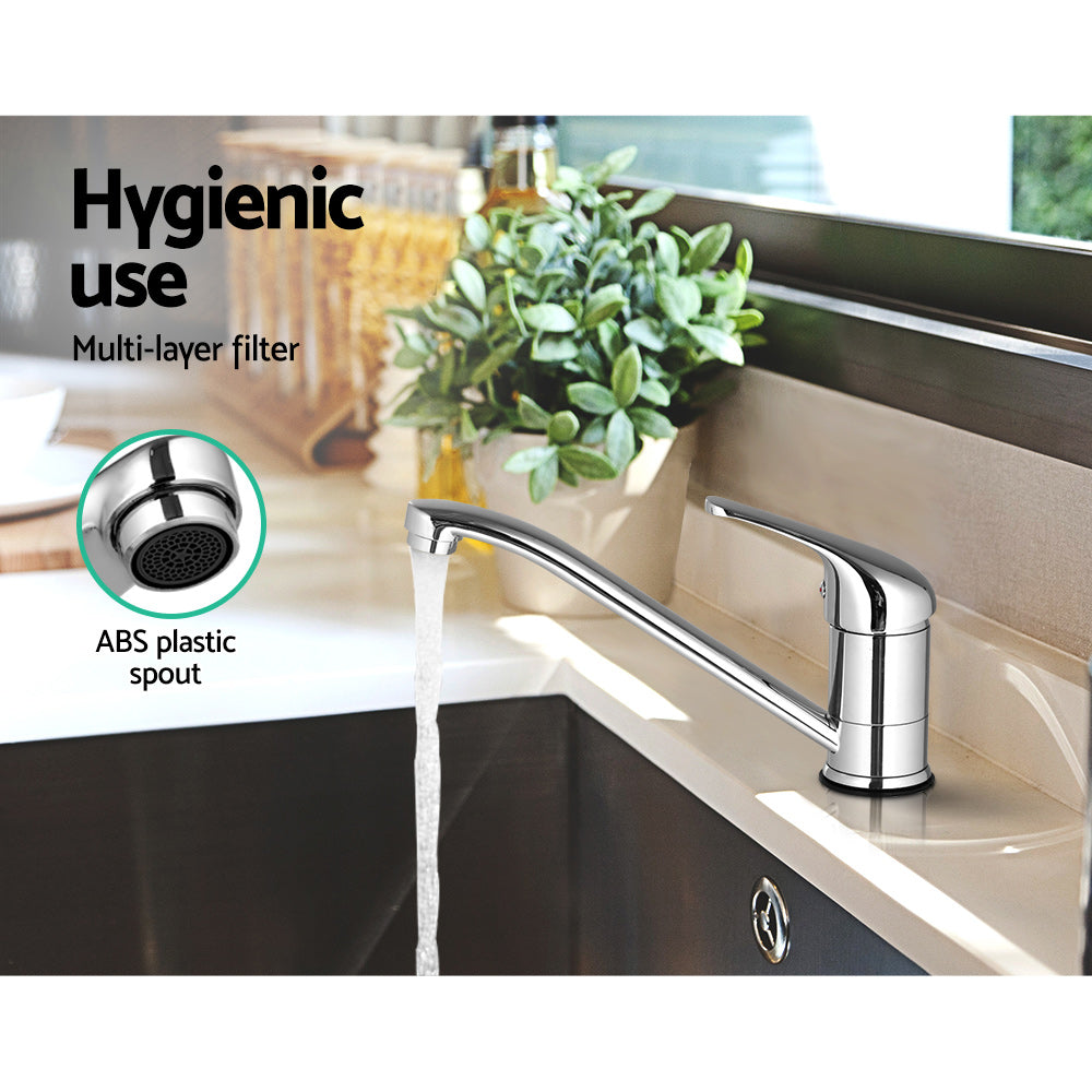Cefito Kitchen Mixer Tap Mixer Long Spout Sink Faucet Basin Laundry Chrome - ShopFrenzy