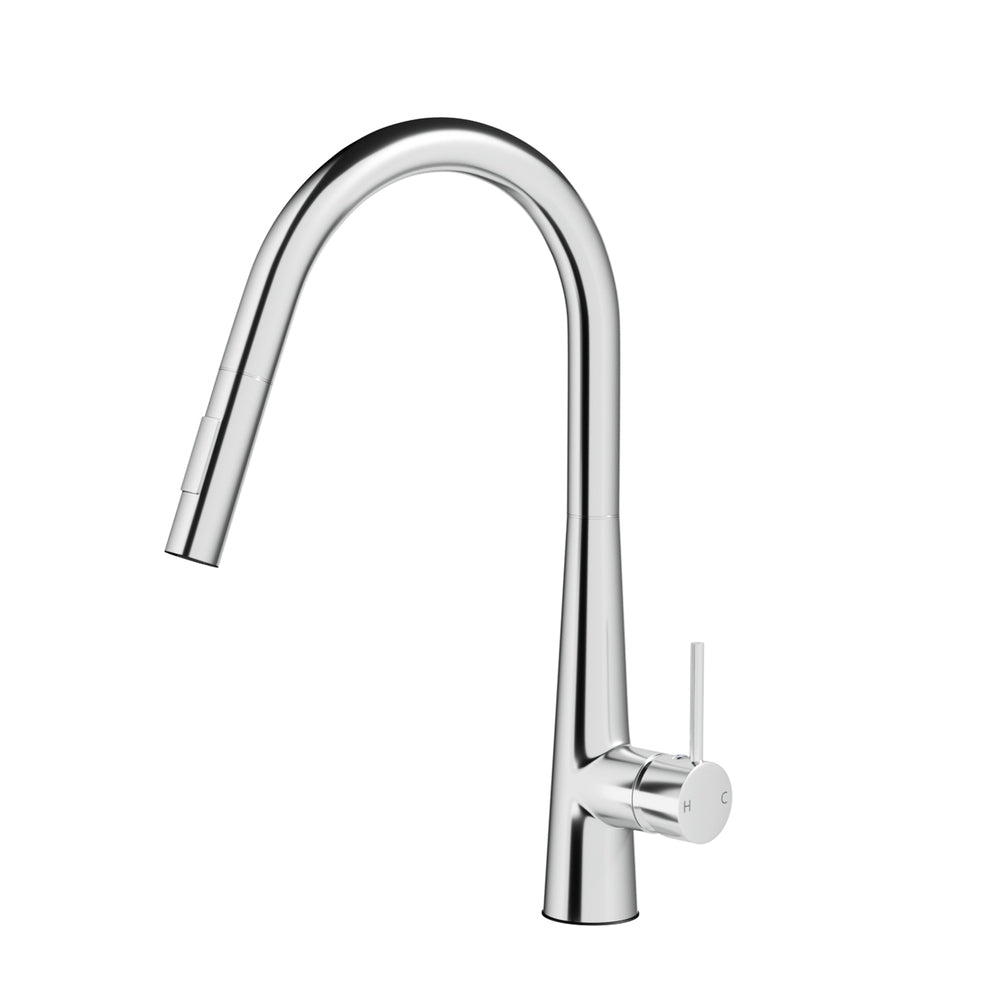 Kitchen Mixer Tap Pull Out Round 2 Mode Sink Basin Faucet Swivel WELS Chrome - ShopFrenzy