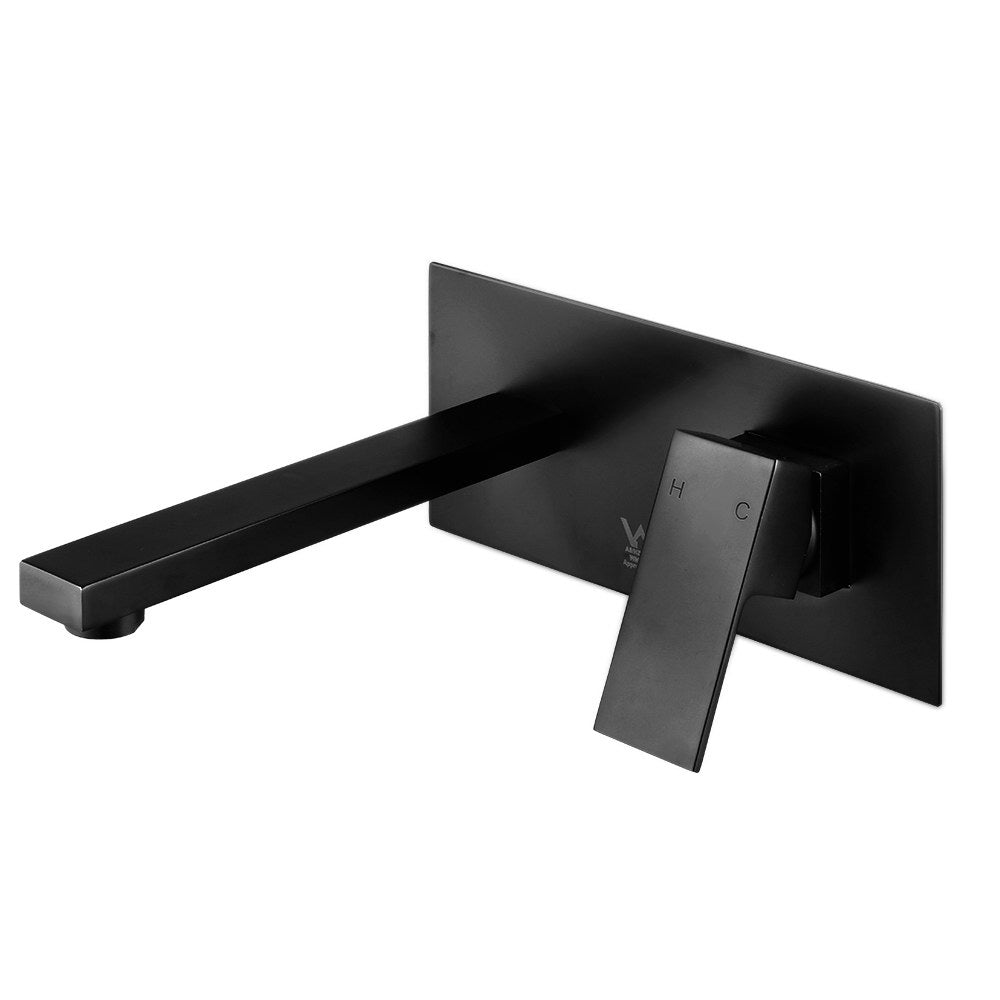 Cefito Bathroom Basin Mixer Tap Separate Faucet Vanity Laundry Black - ShopFrenzy