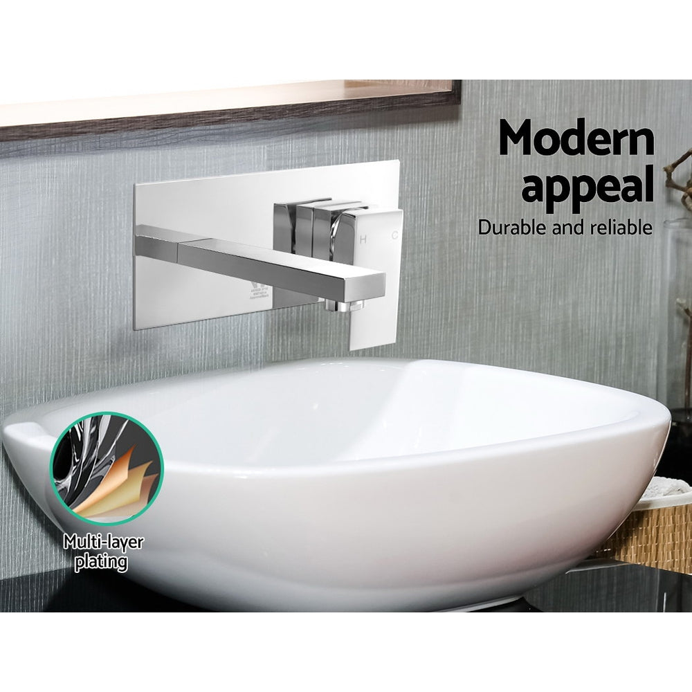 Cefito Bathroom Basin Mixer Tap Separate Faucet Vanity Laundry Chrome - ShopFrenzy