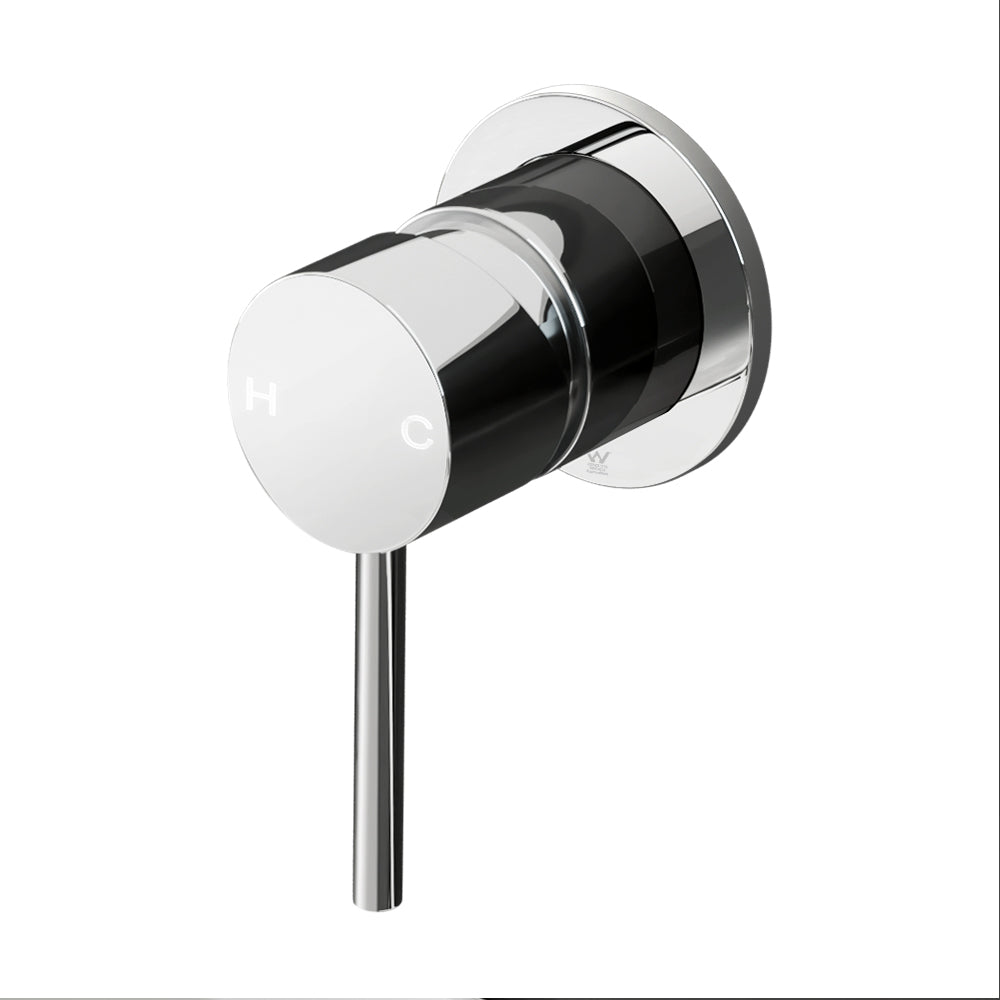 Cefito Basin Mixer Wall Tap Round Brass Faucet Shower Bathtub Chrome - ShopFrenzy