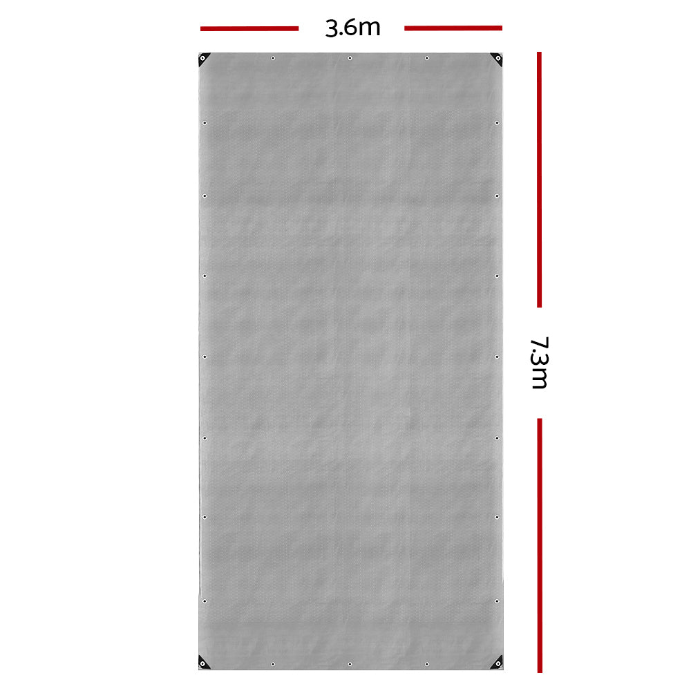 Instahut Tarp Tarpaulin 3.6x7.3m Canvas Camping Heavy Duty Sun Cover - ShopFrenzy