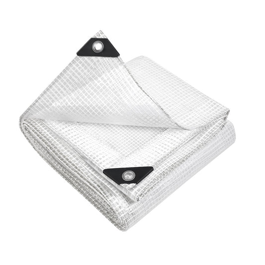 Instahut Tarp Tarpaulin 5x6m Canvas Heavy Duty Camping Cover Clear - ShopFrenzy