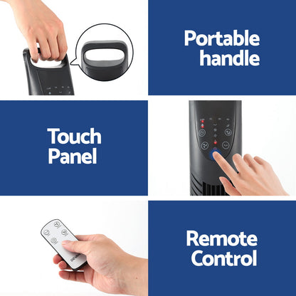 Devanti Tower Fan Oscillating 3 Speeds with Remote 91cm - ShopFrenzy