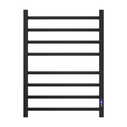 Devanti Heated Towel Rail 8 Square Bars with Timer Electric Heater Warmer Rack - ShopFrenzy