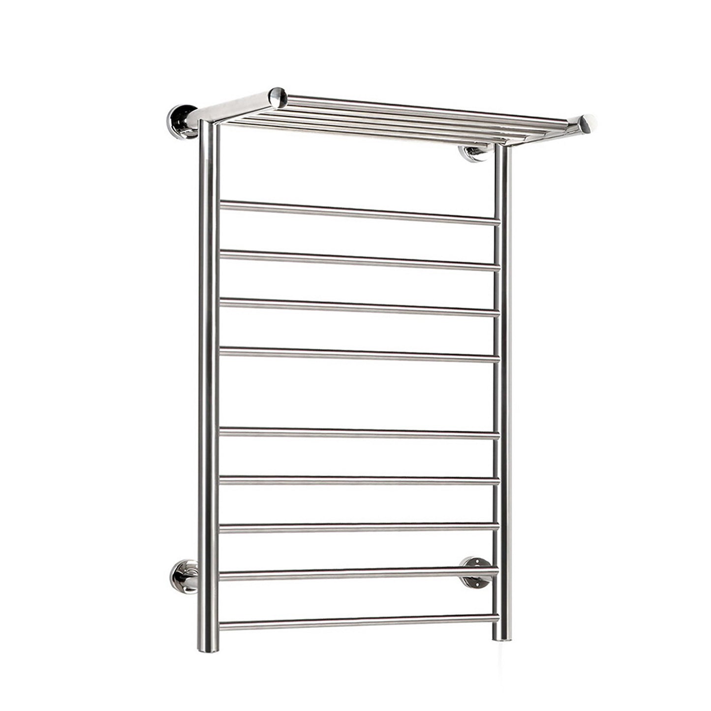Devanti Electric Heated Towel Rail Rack 14 Bars Wall Mounted Clothes Dry Warmer - ShopFrenzy