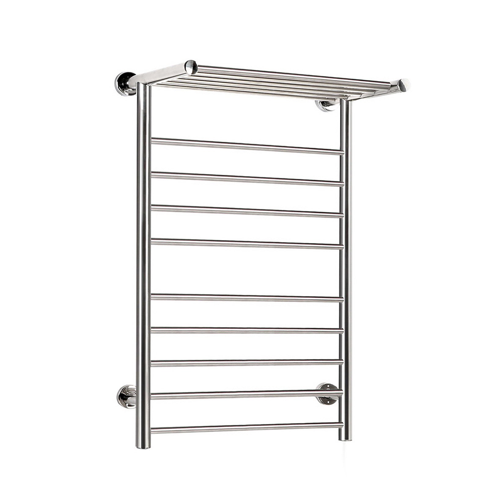 Devanti Electric Heated Towel Rail Rack 14 Bars Wall Mounted Clothes Dry Warmer - ShopFrenzy
