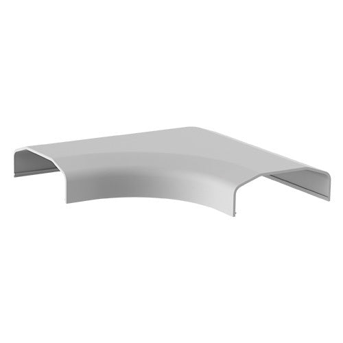 BRATECK Plastic Cable Cover Joint L Shape Material:ABS Dimensions 127x127x21.5mm - White - ShopFrenzy