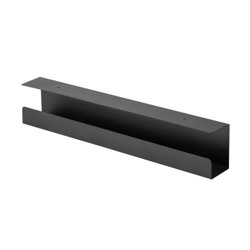 BRATECK Under-Desk Cable Tray Organizer - Black Dimensions:600x114x76mm -- Black - ShopFrenzy