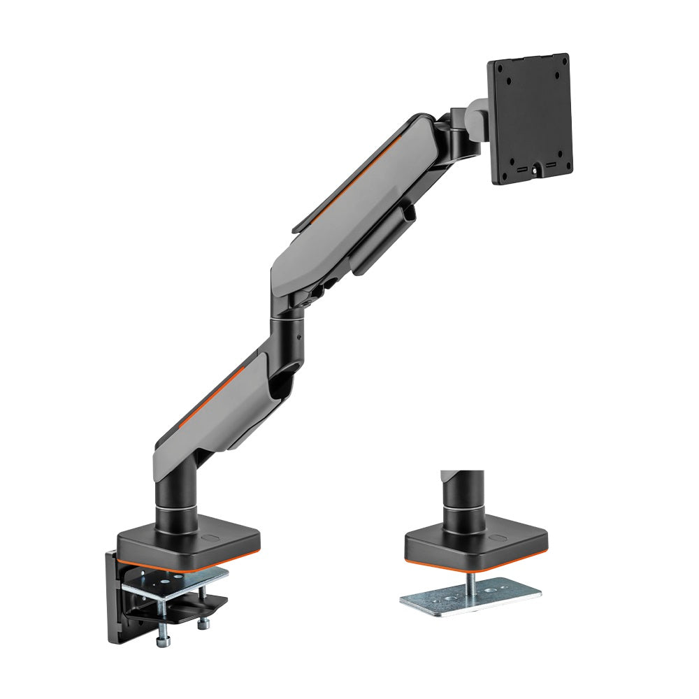 BRATECK Single Heavy-Duty Gaming Monitor Arm Fit Most 17'-49' Monitor Up to 20KG VESA 75x75,100x100 - ShopFrenzy