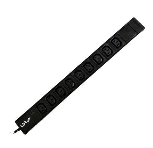 LDR 9-Port 10A Power Distribution Unit AU Approved- 9x IEC C14 Outlets/Slots - 1U Vertical Mount - ShopFrenzy