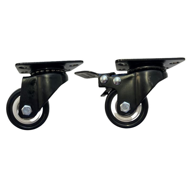 LDR 2' PP Rack Wheels 2x With Brakes & 2x Without Brakes - Pack of 4 Wheels Total - ShopFrenzy