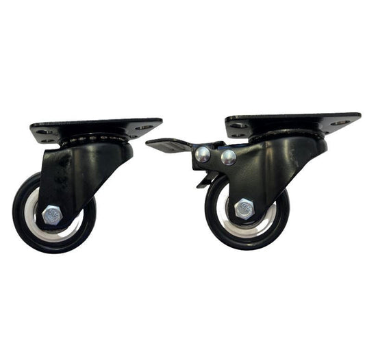 LDR 2' PP Rack Wheels 2x With Brakes & 2x Without Brakes - Pack of 4 Wheels Total - ShopFrenzy