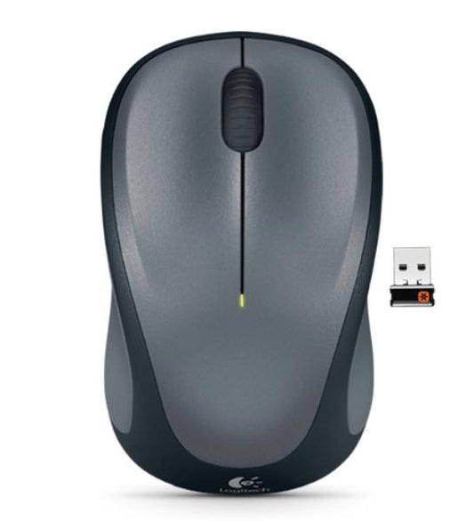 Logitech Wireless Mouse M235, 3 Button, USB Receiver, Scroll Wheel, Colour: Colt Glossy  Black, 1 AA battery pre-installed - ShopFrenzy