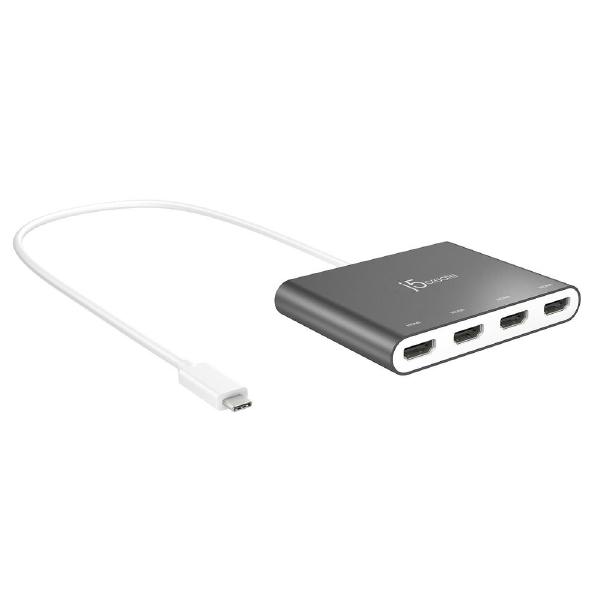 J5create JCA366 USB-C to 4-Port Quad HDMI Multi-Monitor Adapter 1 x USB-C to 4 x HDMI Max Resolution 1920 x 1080 @ 60 Hz - ShopFrenzy