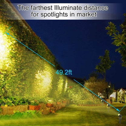 3 x LED Spotlights Powered Solar Garden Lights Outdoor Waterproof (Warm White) - ShopFrenzy