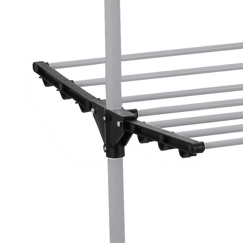 Folding 3 Tier Clothes Laundry Drying Rack with Stainless Steel Tubes for Indoor & Outdoor Home - ShopFrenzy