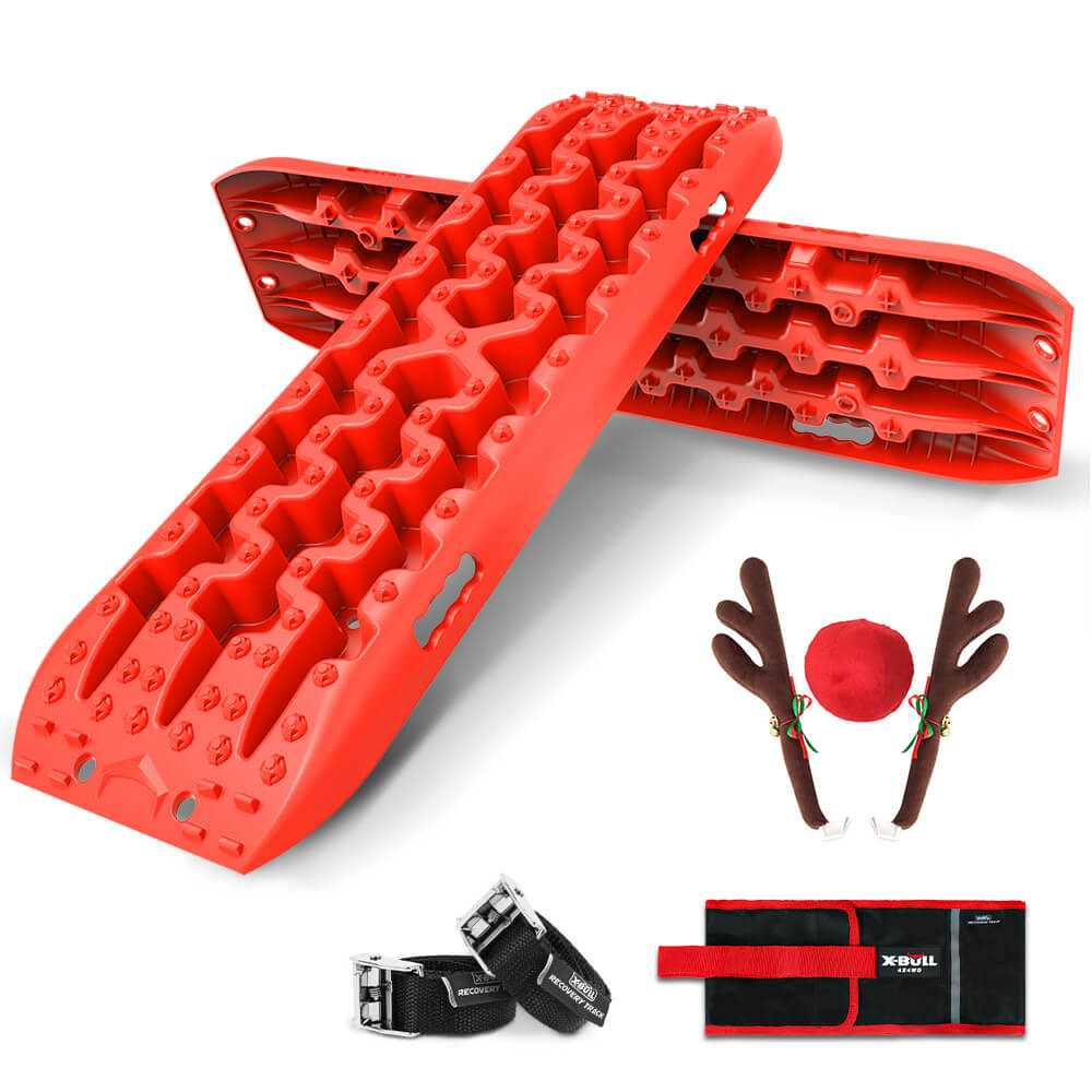 X-BULL Recovery tracks 2PCS 4WD Sand Mud Snow Truck Gen3.0 With Reindeer Car Antlers - ShopFrenzy