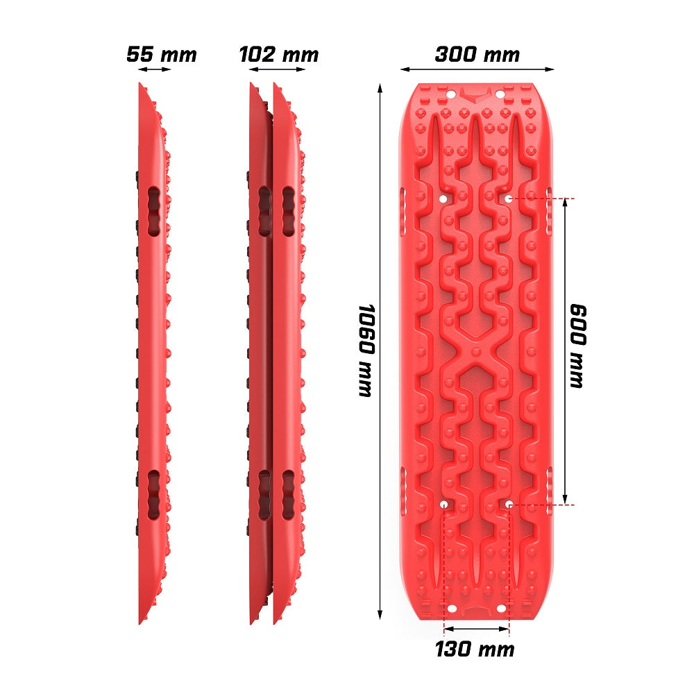 X-BULL Recovery tracks 2PCS 4WD Sand Mud Snow Truck Gen3.0 With Reindeer Car Antlers - ShopFrenzy