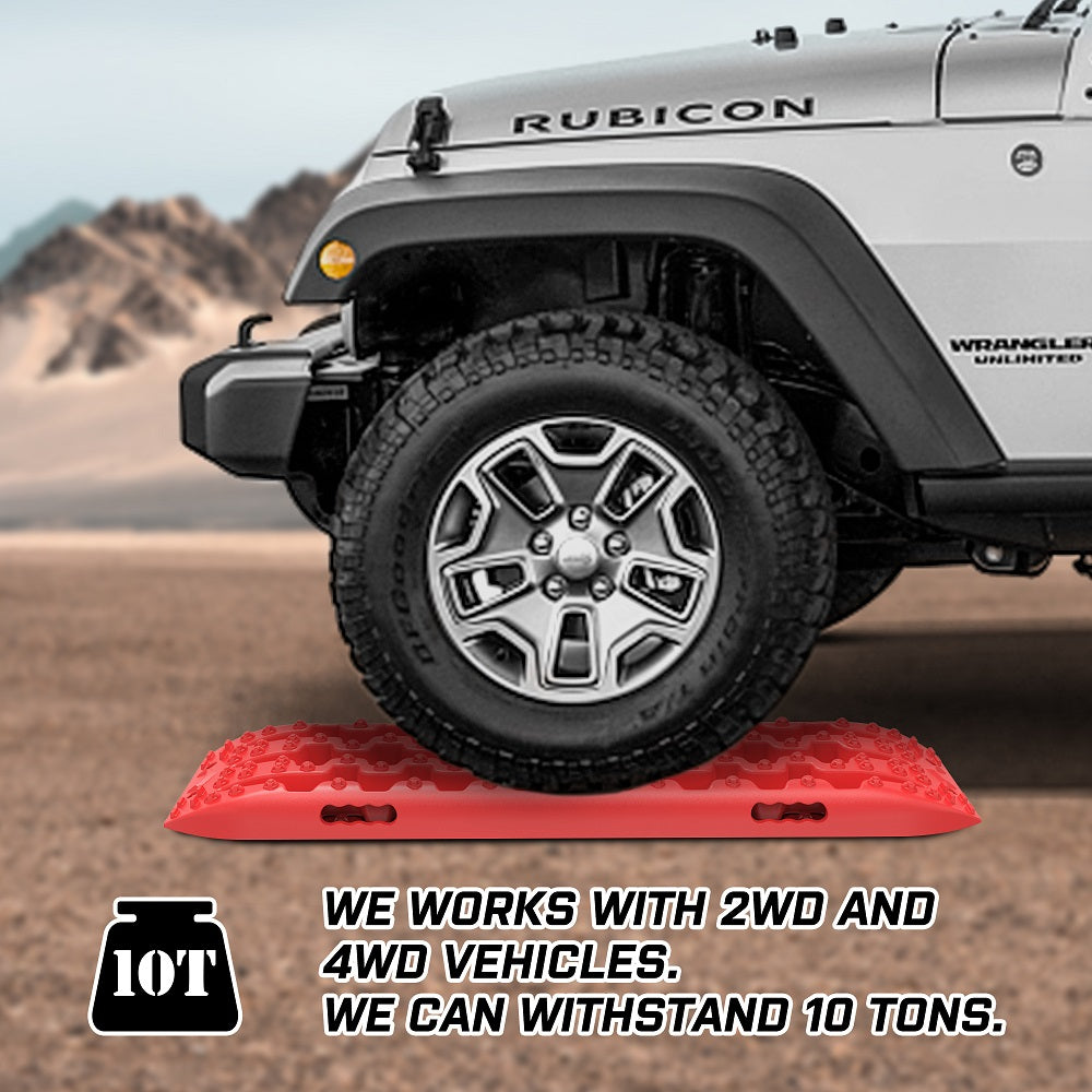 X-BULL Recovery tracks 2PCS 4WD Sand Mud Snow Truck Gen3.0 With Reindeer Car Antlers - ShopFrenzy