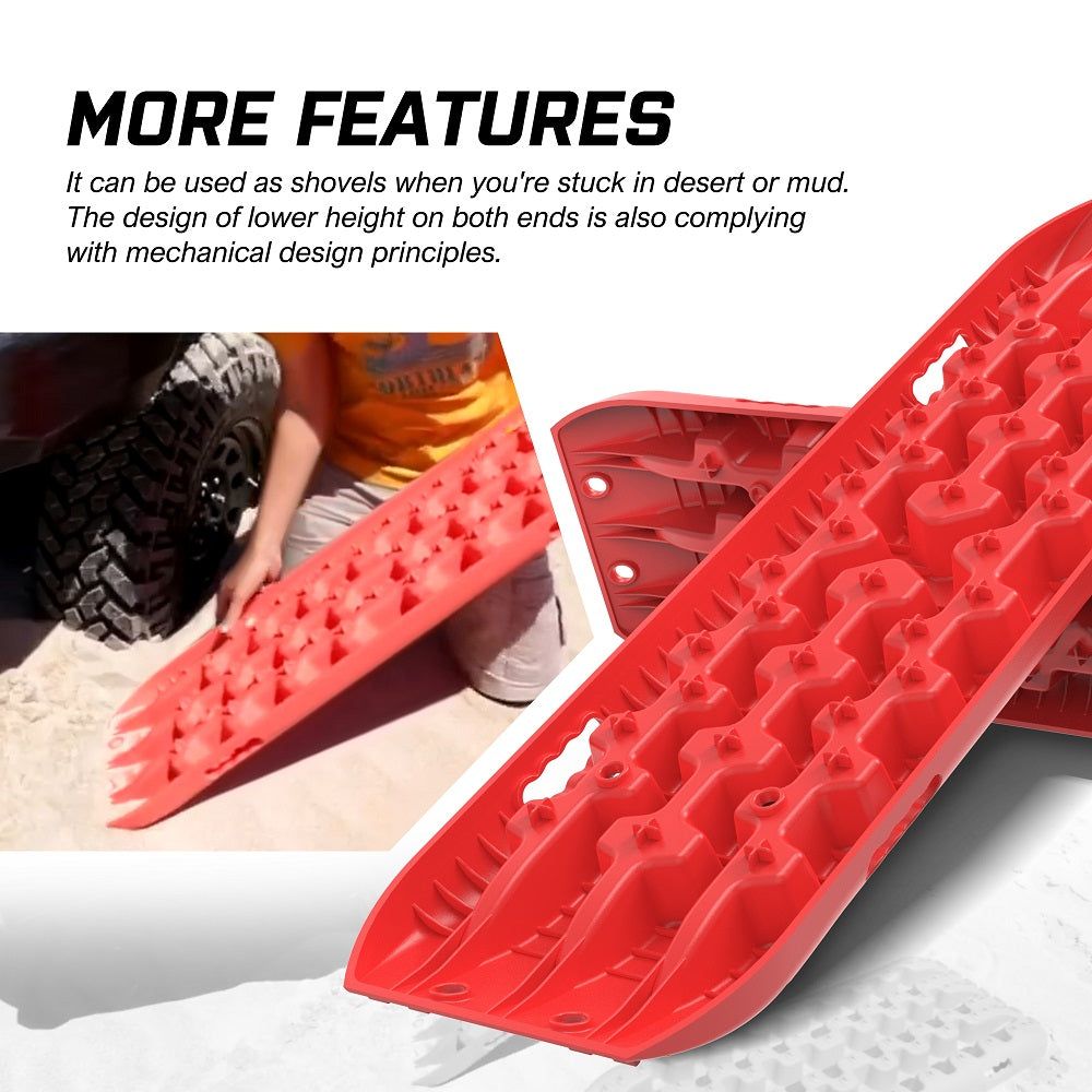 X-BULL Recovery tracks 2PCS 4WD Sand Mud Snow Truck Gen3.0 With Reindeer Car Antlers - ShopFrenzy