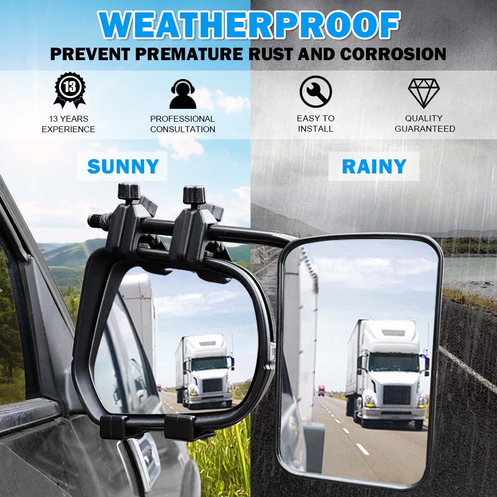 Towing Mirrors Clip on Multi Fit Clamp On Towing Caravan 4X4 Trailer 4WD 50 Pairs - ShopFrenzy