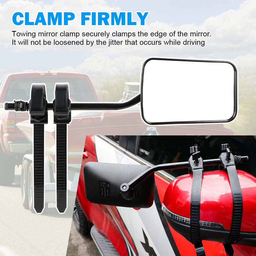 Towing Mirrors Clip on Multi Fit Clamp On Towing Caravan 4X4 Trailer 4WD 50 Pairs - ShopFrenzy