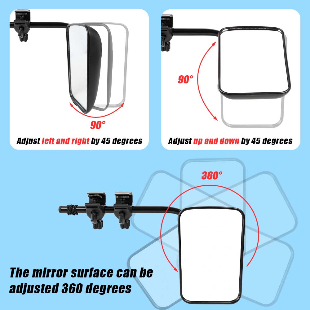 Towing Mirrors Clip on Multi Fit Clamp On Towing Caravan 4X4 Trailer 4WD 50 Pairs - ShopFrenzy