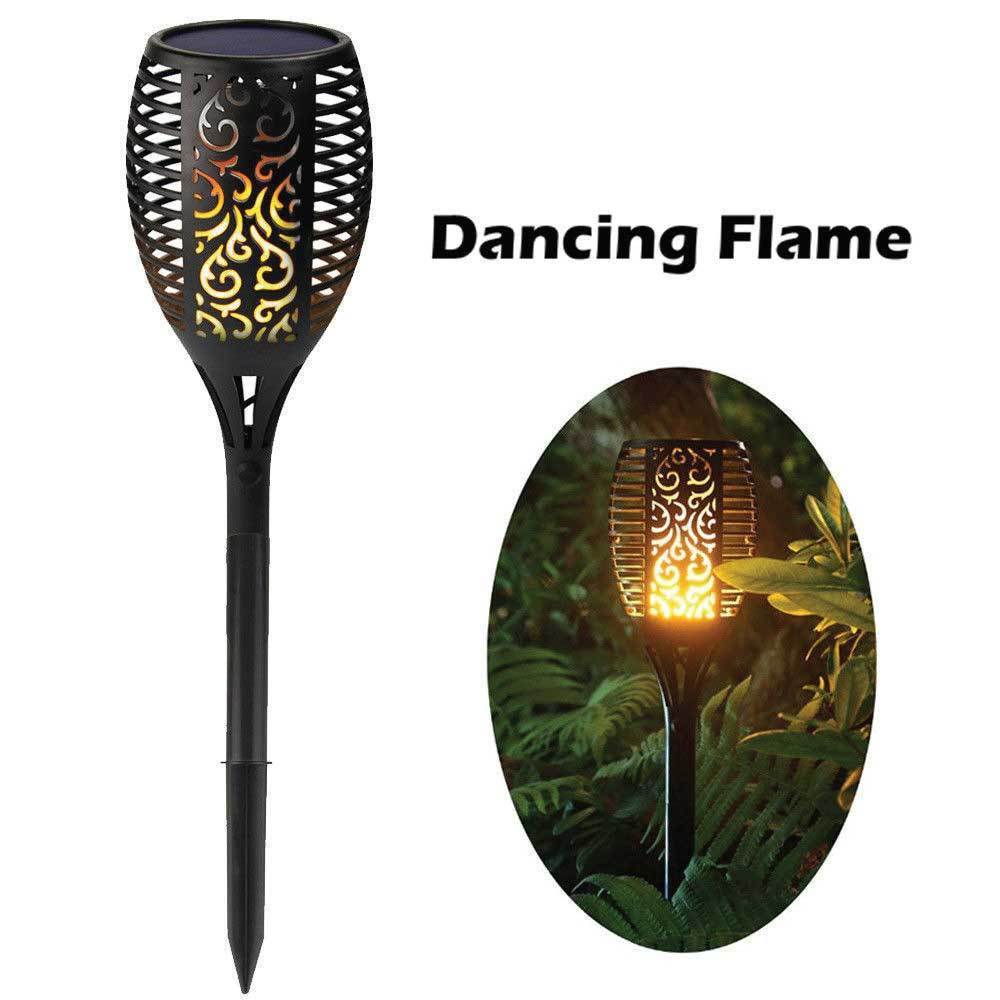 51 LED Bulbs Torch Solar Garden Outdoor Flame Dancing Flickering Light Auto Lamp - ShopFrenzy