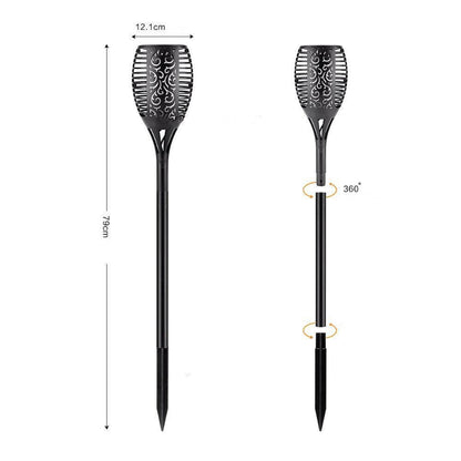 51 LED Bulbs Torch Solar Garden Outdoor Flame Dancing Flickering Light Auto Lamp - ShopFrenzy