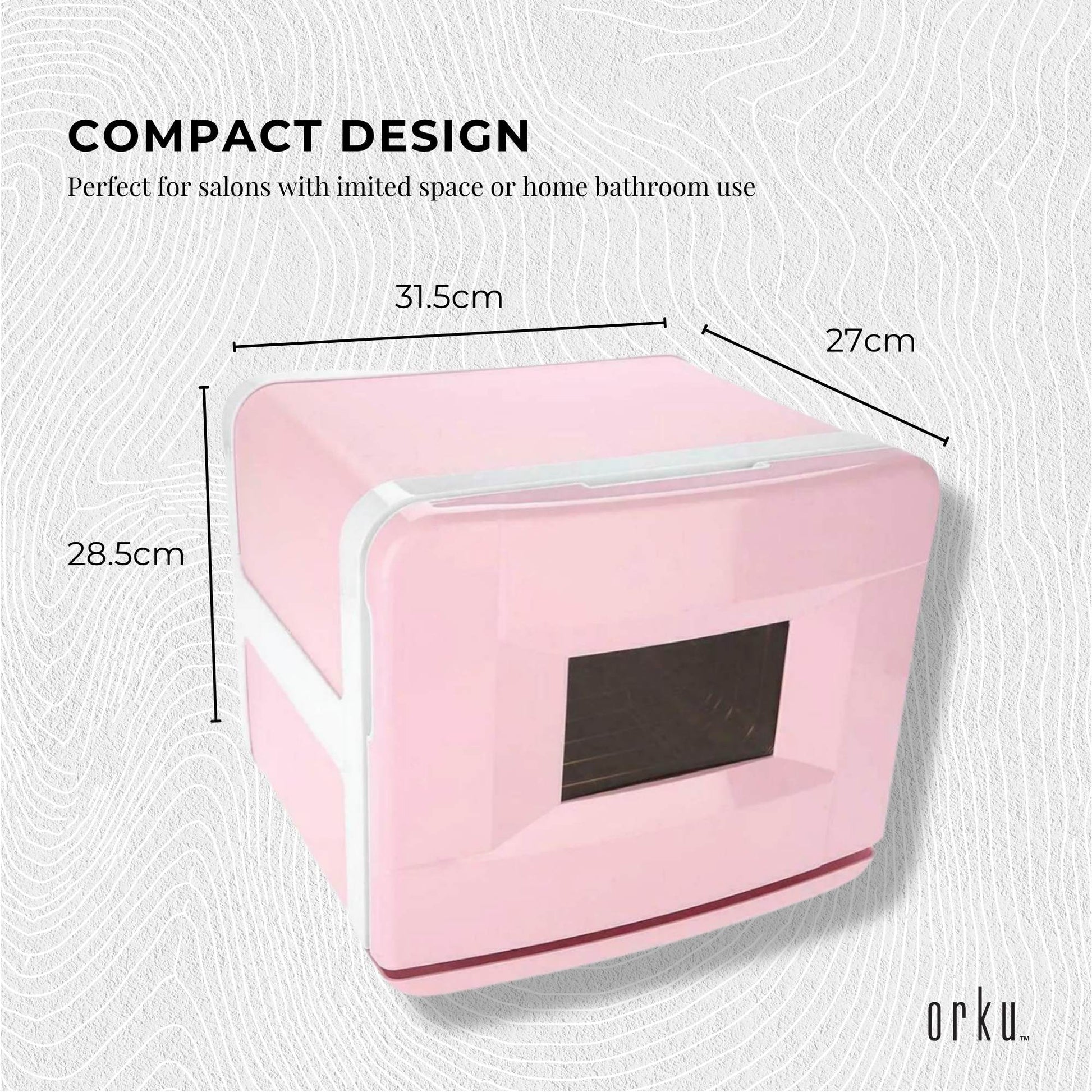 8L Pink Electric Towel Warmer UV Steriliser Cabinet Small Hot Heater Sanitiser - ShopFrenzy