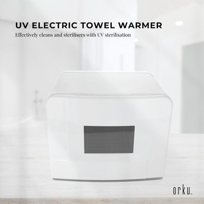 8L White Electric Towel Warmer UV Steriliser Cabinet Small Hot Heater Sanitiser - ShopFrenzy