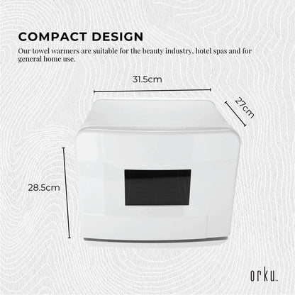 8L White Electric Towel Warmer UV Steriliser Cabinet Small Hot Heater Sanitiser - ShopFrenzy
