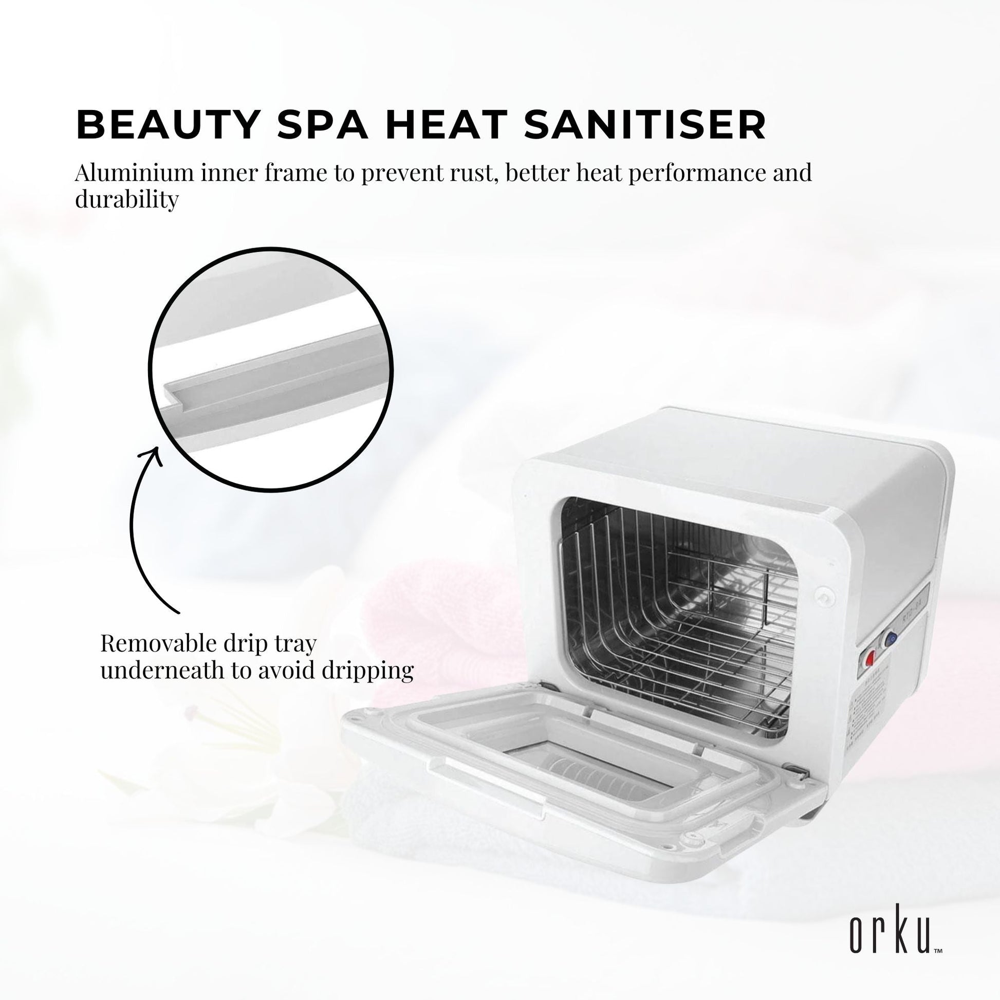 8L White Electric Towel Warmer UV Steriliser Cabinet Small Hot Heater Sanitiser - ShopFrenzy