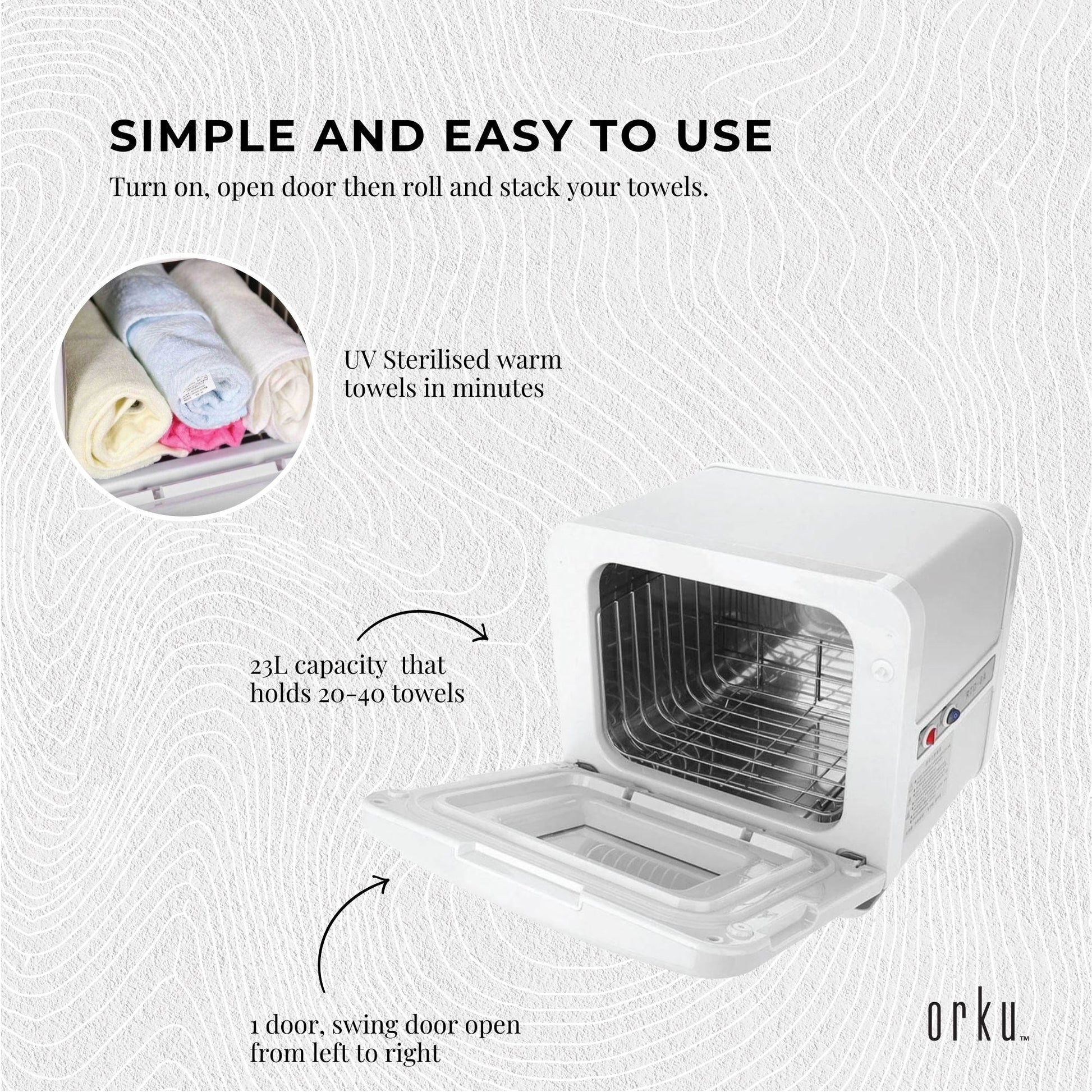 8L White Electric Towel Warmer UV Steriliser Cabinet Small Hot Heater Sanitiser - ShopFrenzy