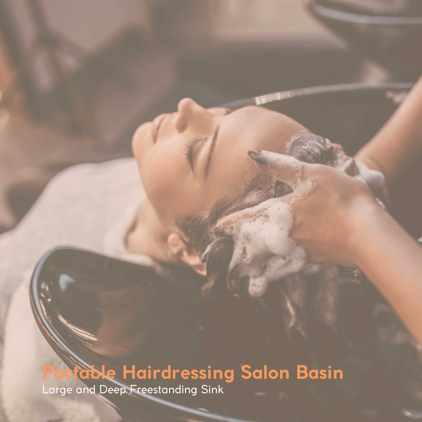 Large Portable Hairdressing Salon Basin Deep Hair Washing Sink Shampoo Wash Bowl - ShopFrenzy