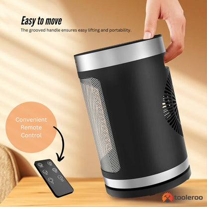Tooleroo PTC Space Heater + Remote - 1500W Positive Temperature Coefficient - ShopFrenzy